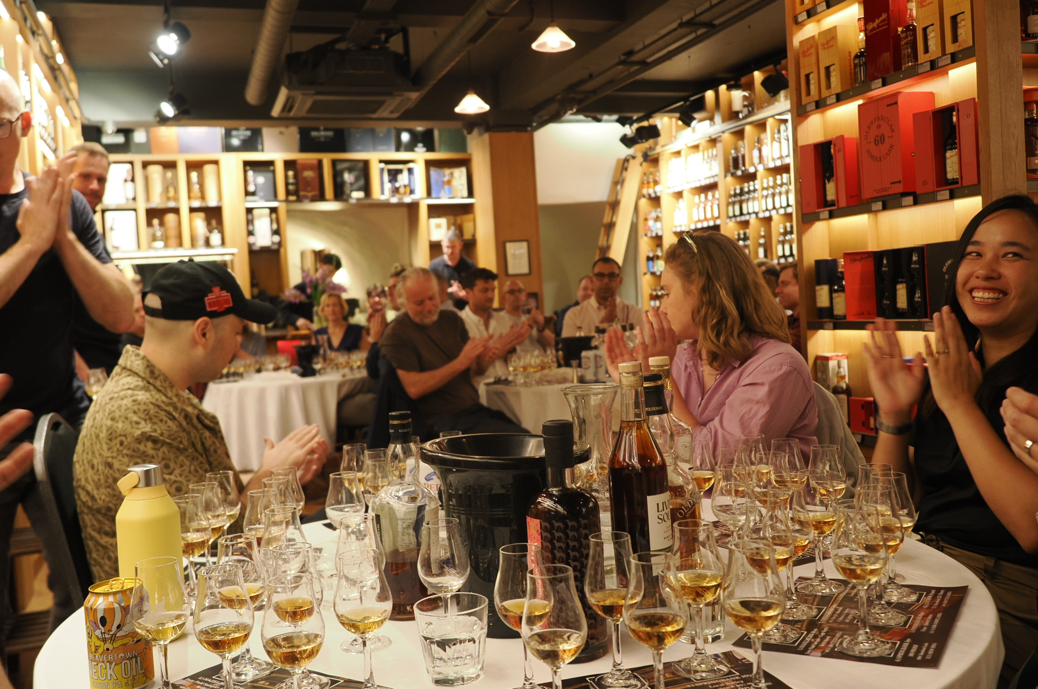 Guests gathered at a London Whisky Club event